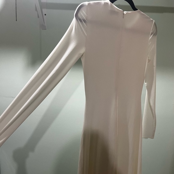 Halston Heritage Vera Jersey Gown, White/Pristine - Picture 7 of 8